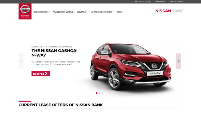 Increase in Nissan’s automotive financing