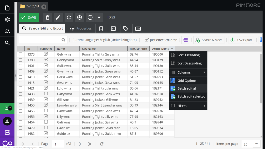 Batch Product Modifications